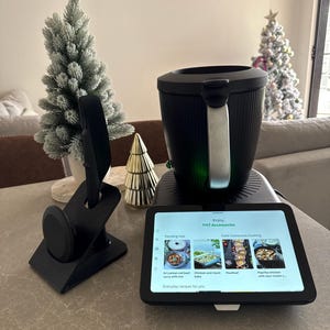 Spatula & Cap Stand for Thermomix TM7 - 3D-Printed in Black