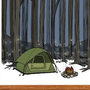Camping Among the Tall Trees and Fireflies