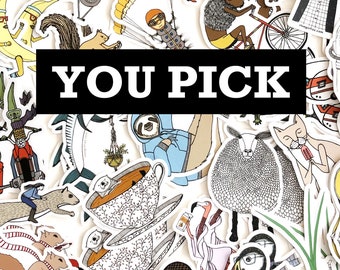 Stickers: You Pick Mix and Match 3, 5 or 10