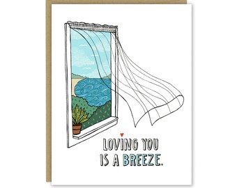 Loving You is a Breeze Greeting Card