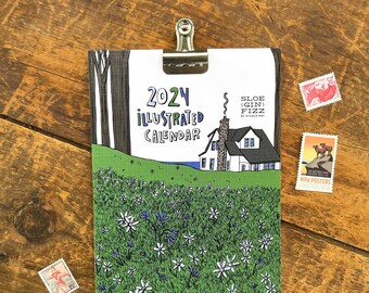 SALE 20% OFF 2024 illustrated calendar