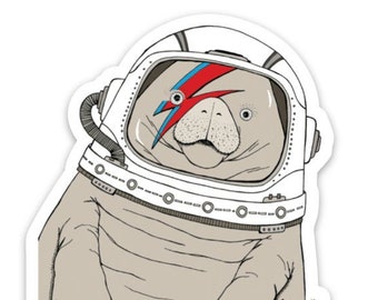 Space Manatee Vinyl Sticker