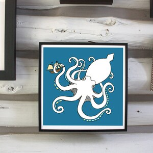 Kraken print. Nursery Art. Childrens Room Decor. image 2