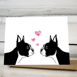 Boston Terrier Love Greeting Card image 1