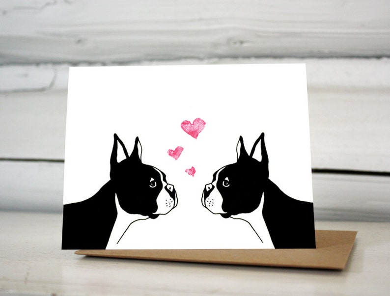 Boston Terrier Love Greeting Card image 1