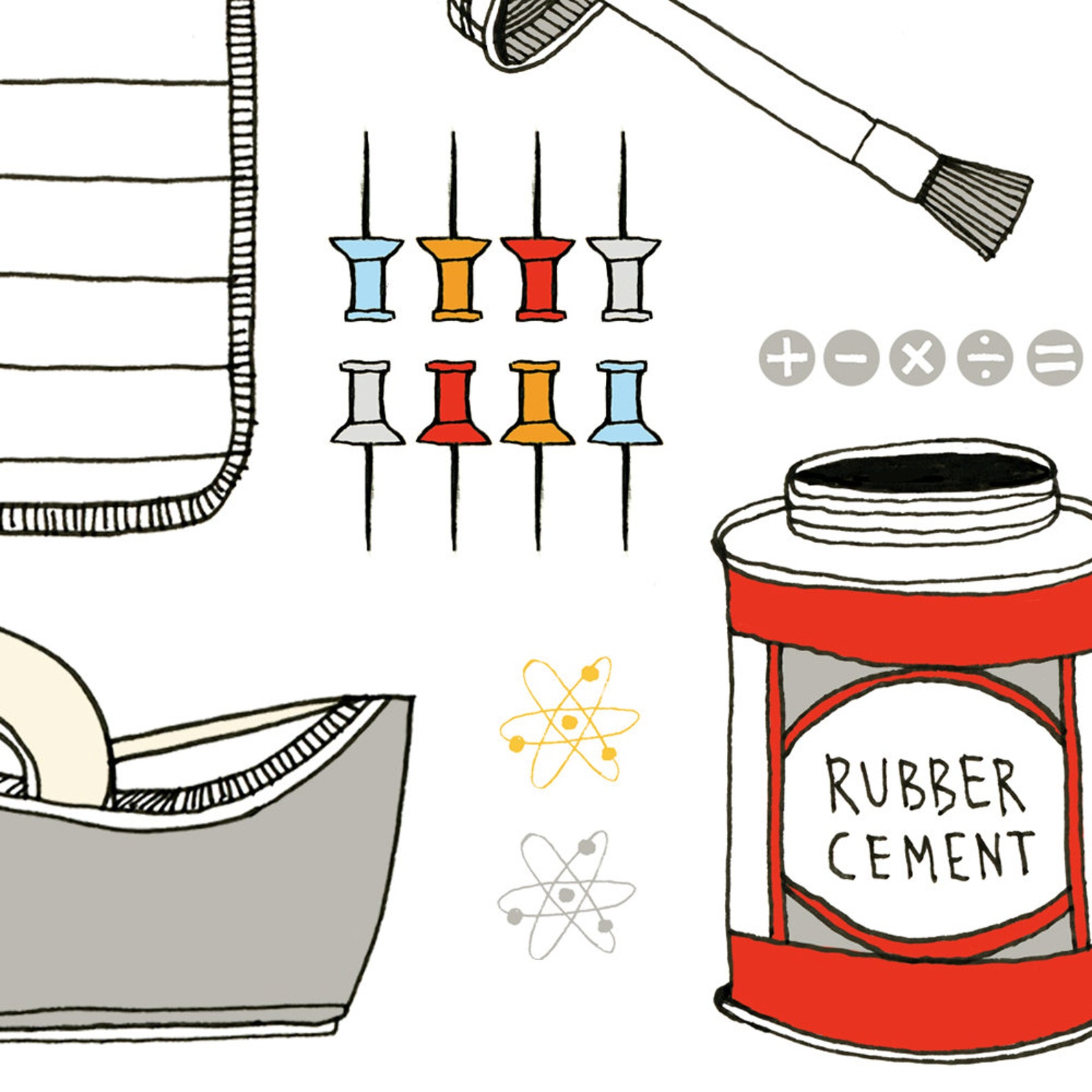 School Supplies Print Teacher Gift Modern Classroom Decor Etsy