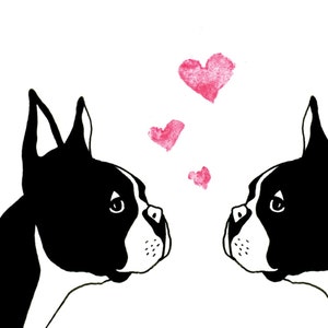 Boston Terrier Love Greeting Card image 3