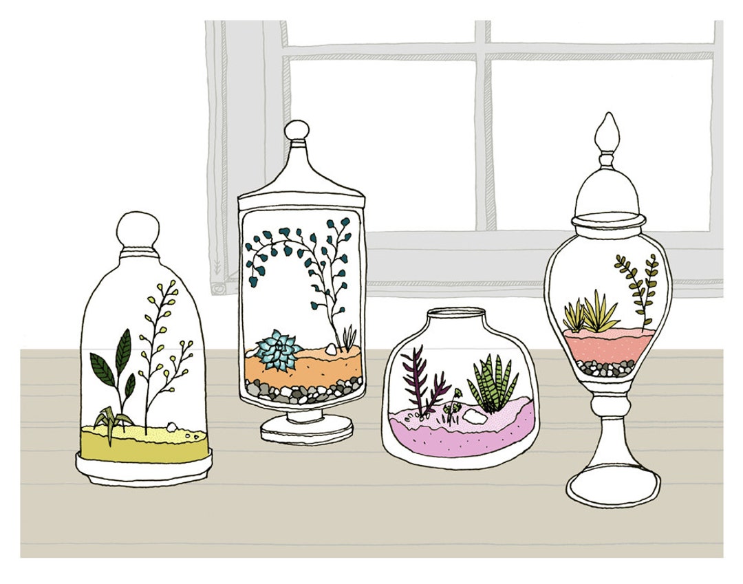 Terrariums Print - Etsy