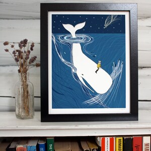 Whale nursery art. Whale Rider print image 2