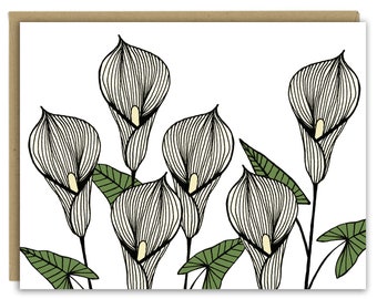 Calla Lilies greeting card