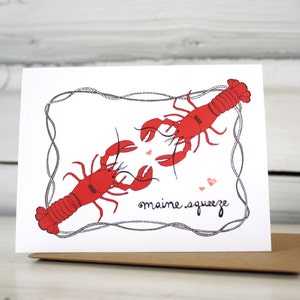 Lobster love card for your Maine squeeze image 1