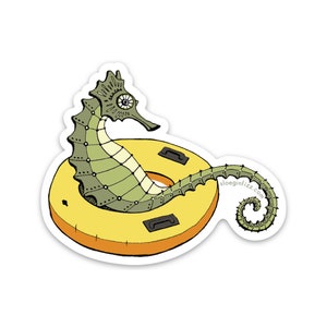 Seahorse Tubing Vinyl Sticker image 1