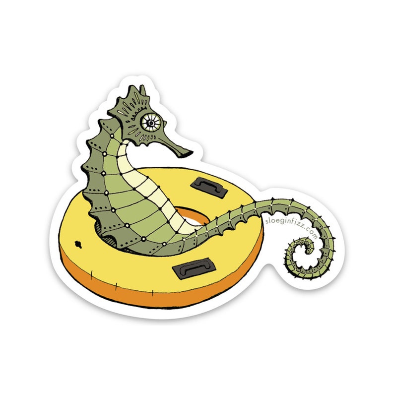 Seahorse Tubing Vinyl Sticker image 1