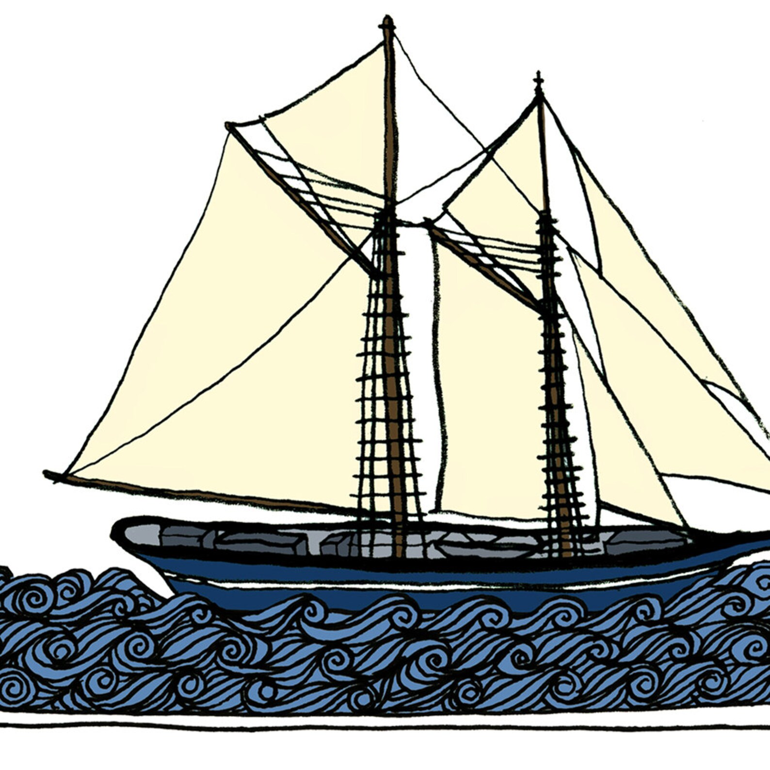 Ship in a Bottle Print - Etsy