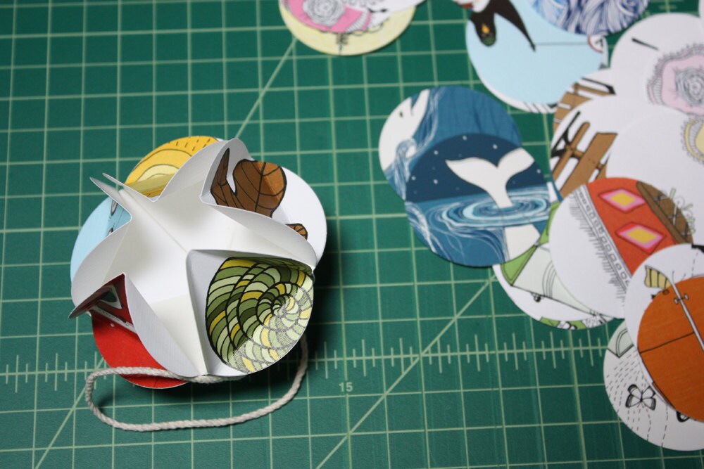Paper Ornament Craft Kit DIY Using Recycled Misprints Etsy