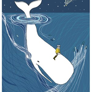 Whale nursery art. Whale Rider print image 4