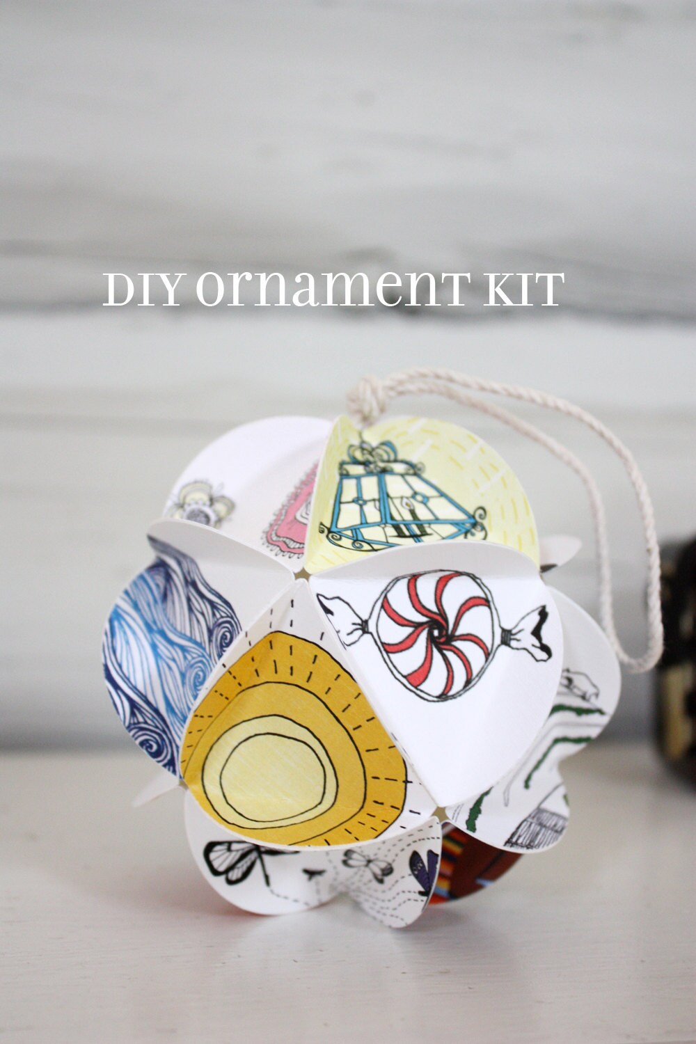 Paper Ornament Craft Kit DIY Using Recycled Misprints Etsy