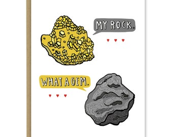 Rock and Gem Love Greeting Card