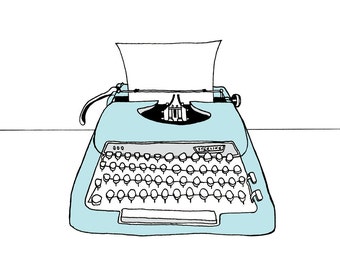 Typewriter Illustration print - The Sterling