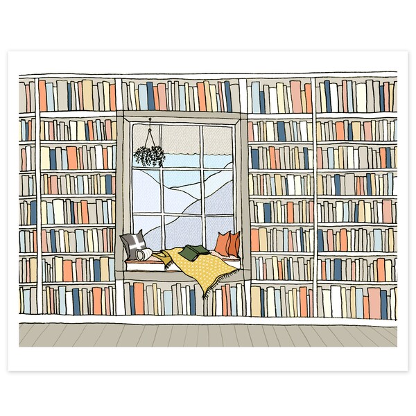 Library Art - Etsy