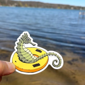 Seahorse Tubing Vinyl Sticker image 2