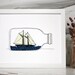 Ship in a Bottle Print - Etsy