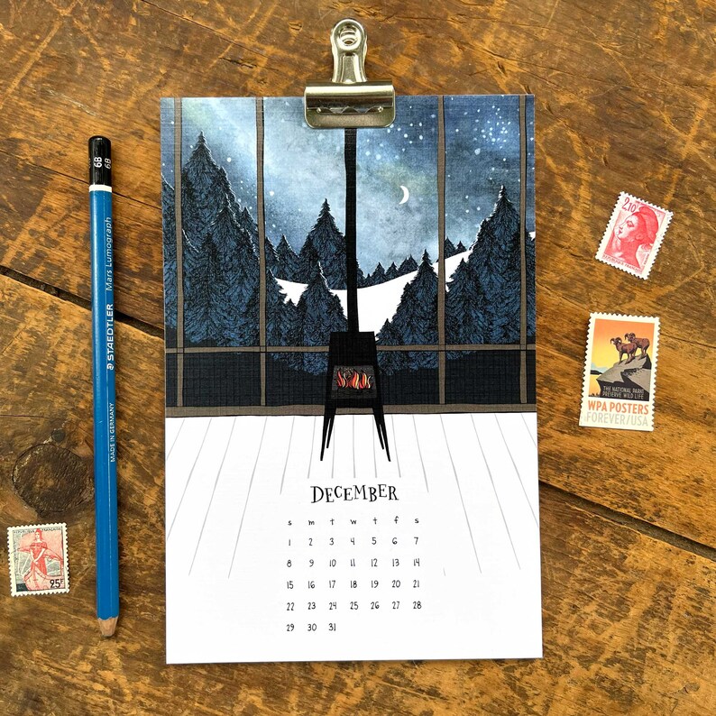 SALE 20% OFF 2024 illustrated calendar image 10