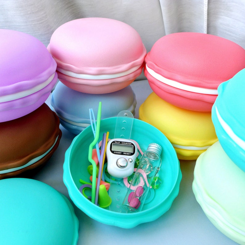 French Macaron Notions Kit Cute Kawaii Supplies for Knitters image 0