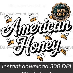 Art numérique joyeux sur le thème des abeilles pour la marque, promotions - Design imprimable à téléchargement immédiat pour la décoration intérieure et l'art mural