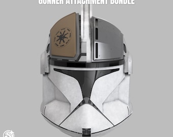Gunner Attachment Bundle STL - 3D Print Files Phase 1 Clone Trooper Helmet