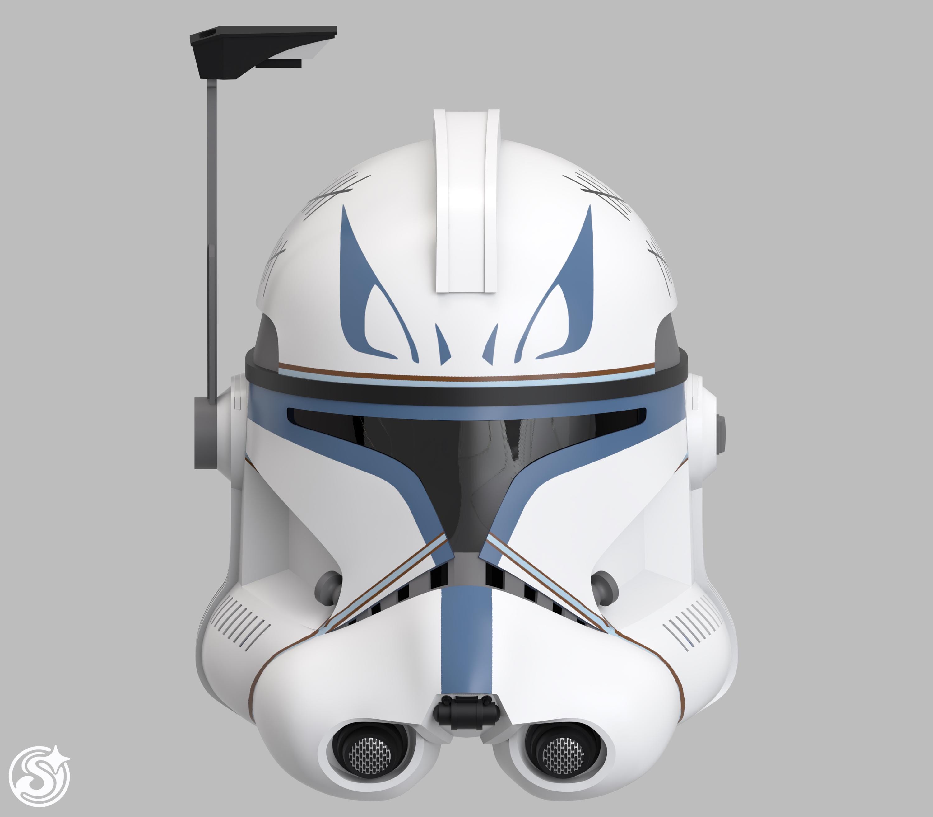 Captain Rex Helmet (realistic) STL | Clone Trooper 3D Print Files