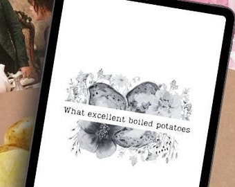 Pride and Prejudice Boiled Potatoes Kindle Screensaver - Digital File