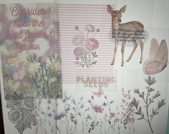 Bible Journal Vellum Sheets — “Sweet Spring” Set of 8