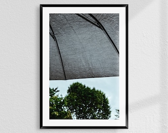 Stampa fotografica di Londra piovosa: Umbrella Wall Art (download digitale)