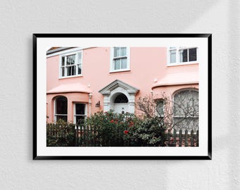 Pink House Photography Print: Rye Streets Wall Art (Digital Download)