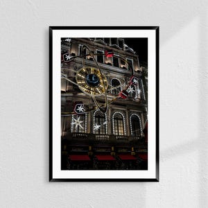 London Streets, Mayfair, London, New Year, Christmas Lights, Digital Download, Moment Photography, London Wall Art, Printable Poster, Print