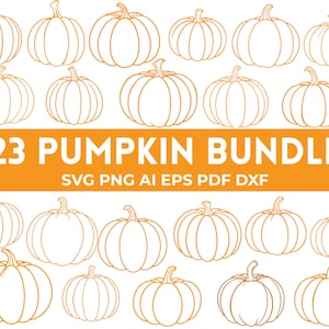 Pumpkin SVG Bundle, Fall Clipart, Halloween Pumpkin SVG, Autumn Clipart, Pumpkin Shirt SVG, Cut File for Cricut, Silhouette, Pumpkin Vector