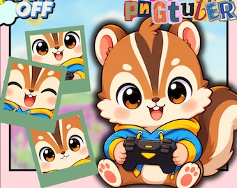 Custom Talk Blink Chibi PNGTuber Commissie leuke anime gepersonaliseerde kawaii streamer avatar Twitch digitaal personage