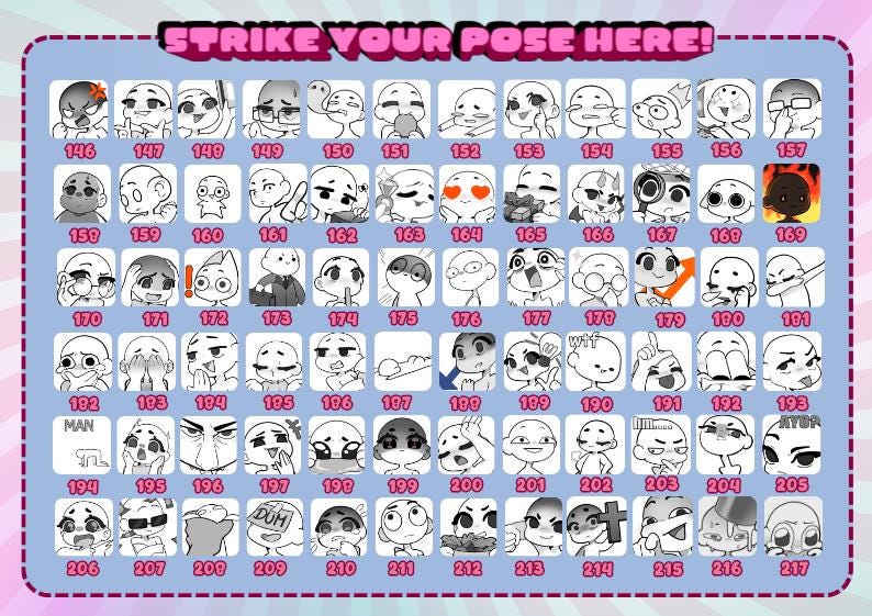 Custom 10+3 Twitch Emotes Pack, Emoji Commission, Kawaii Reaction Pack ...