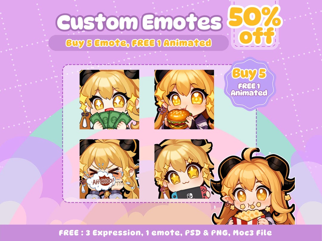 Personalized Chibi Emotes, for Chat and Community Interactions, Fast ...