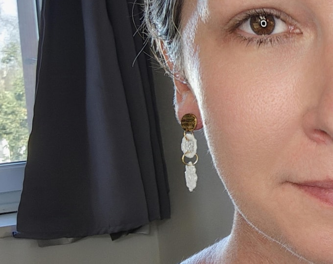 Ultra-light lace earrings - stainless steel