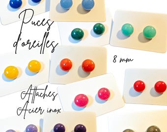 Epoxy resin ear studs