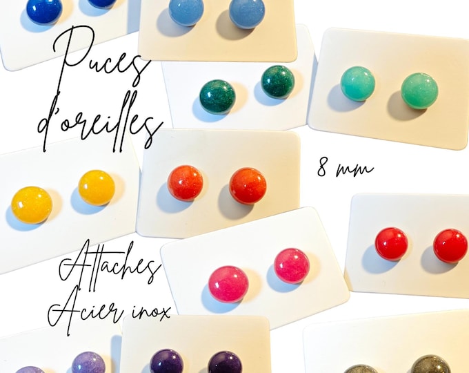 Featured listing image: Epoxy resin ear studs