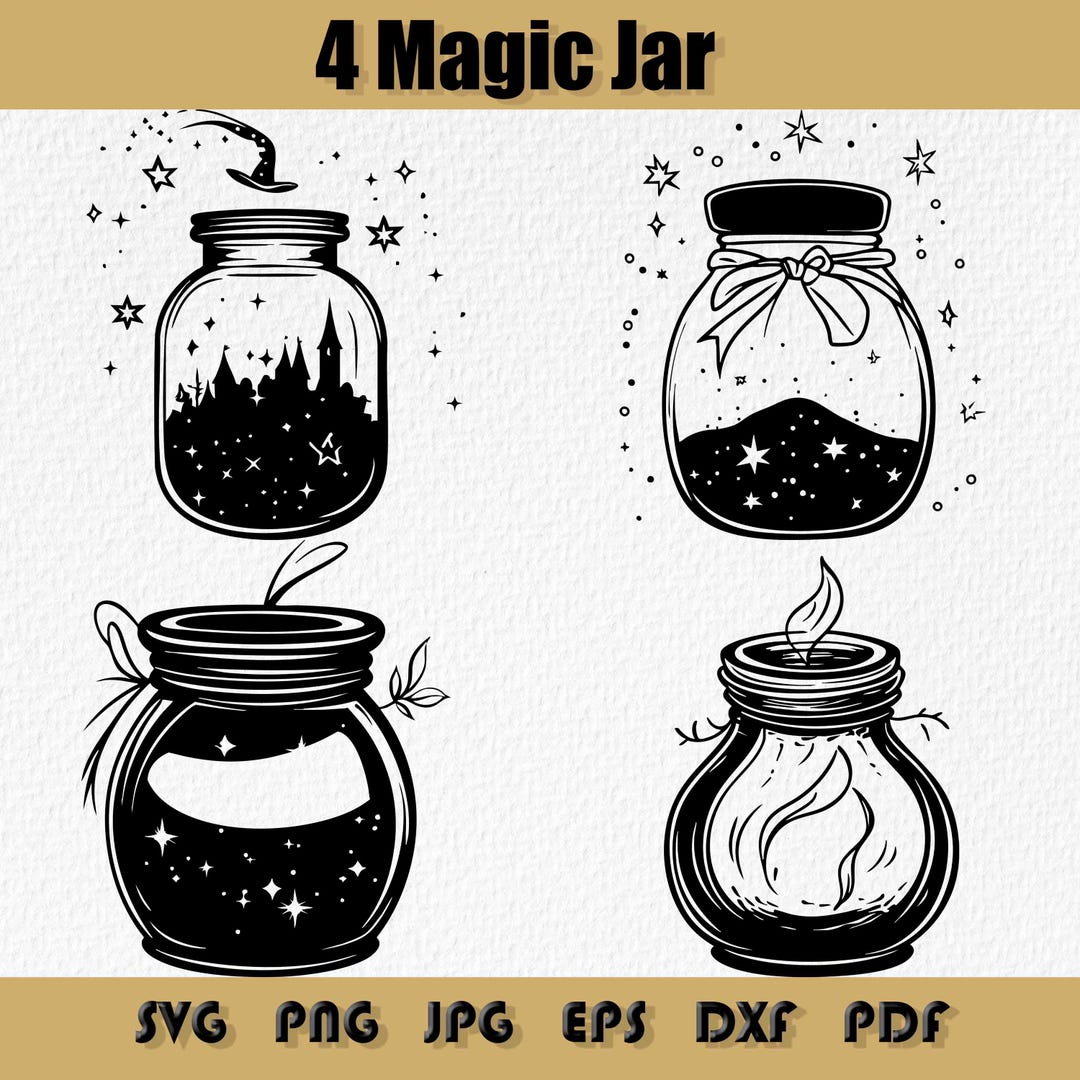 Elixir Development Svg Magic Jar SVG Bundle, Celestial Elixir Bottle Designs (digital Download ...