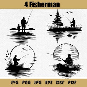 Bundle Svg pêcheur, pêche citation Svg, pêche PNG, Silhouette de pêche, pêche disant, Clipart pêche, pêche Svg, homme pêche lac Design