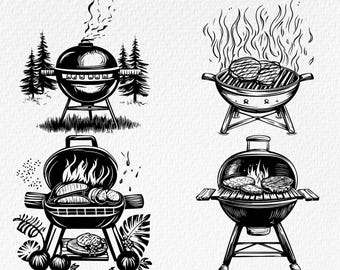 BBQ SVG Bundle: Barbecue Clipart, Grilling Cut Files (Digital Download)