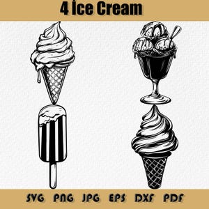 İce Cream svg Bundle, Dessert, Lebensmittel, Eistüte, Sommer, Soft Serve svg, Eistüte Cricut Eistüte svg, Eistüte Silhouette
