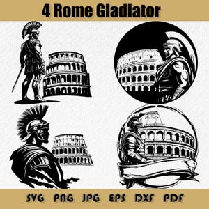 Rome Gladiator Svg Bundle,Colosseum SVG, Gladiator Bundle,Gladiators SVG, Roman Emperor Svg,Roman Empire,Instant Digital Download