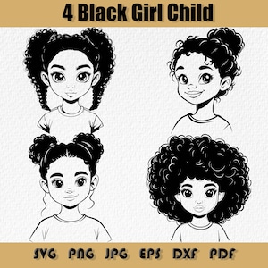 Black Girl Child Svg Bundle,Melanin Princess Png,Happy Girl Peeking Silhouette,African American Svg,Black Kid Svg, Afro Child