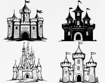 Castle Silhouette SVG Bundle: Magic Park Designs (Digital Download)